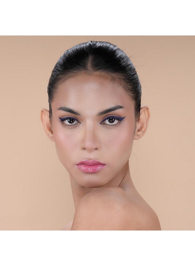 Bella Vita Organic BELLAVITA Intense Drama Waterproof Eyeliner, Blue, Matte Finish, Smudge-Proof, Fast-Drying, Felt Tip Applicator, Enriched with Biotin, 3.5 ml - Image 5