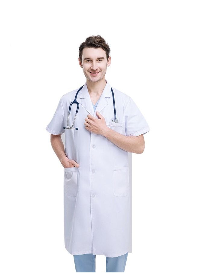 Generic - Men Short Sleeve Lab Coats Medical Lab Coat White - Image 1