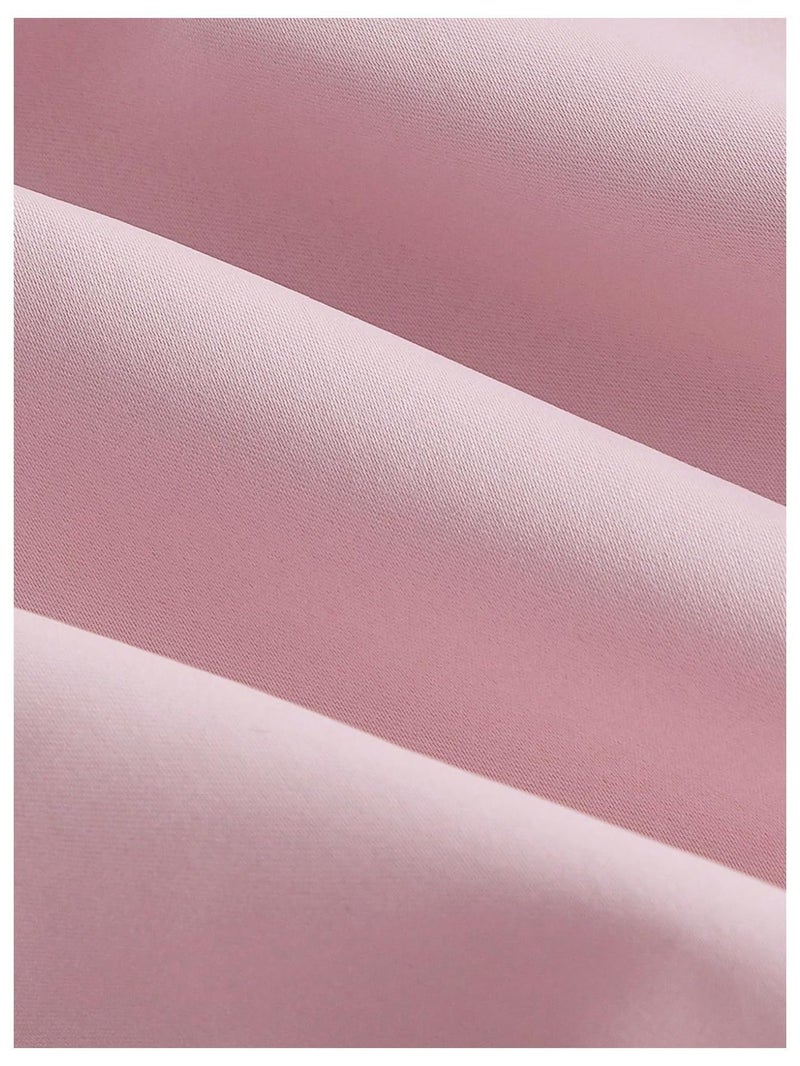 WDIRARA Women's Satin Bow Homecoming Dresses Spaghetti Strap Wedding Guest Gown Summer Mini Dress Pink - Image 5