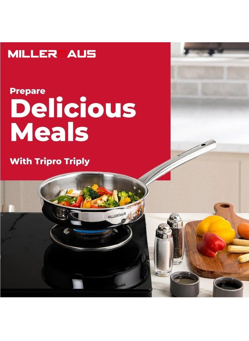 MILLERHAUS TRIPLY SAUTEPAN WITH LID 24 CM  - Image 3