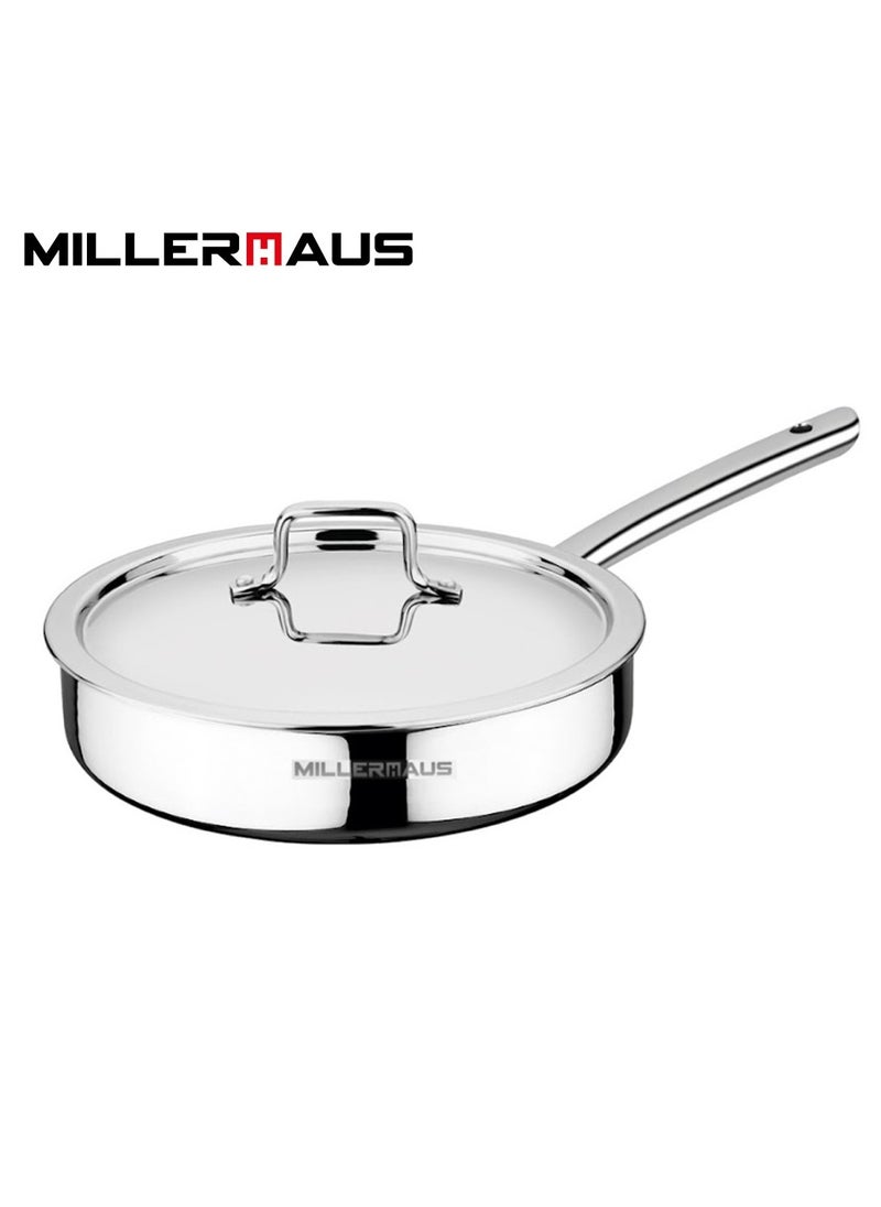 MILLERHAUS TRIPLY SAUTEPAN WITH LID 24 CM  - Image 1