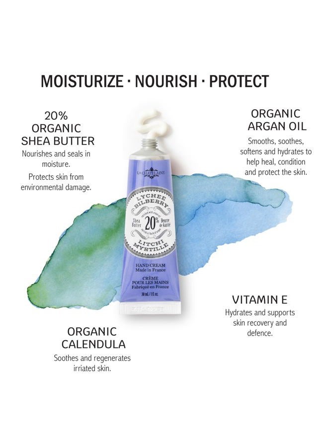 La Chatelaine Hand Cream Trio Tin Gift Set, Ready-To-Gift Tin, Nautral, Made in France with 20% Organic Shea Butter, Nourishing and Moisturizing (Amber Cashmere, Coconut Milk, Lychee Bilberry or Shea) - Image 2