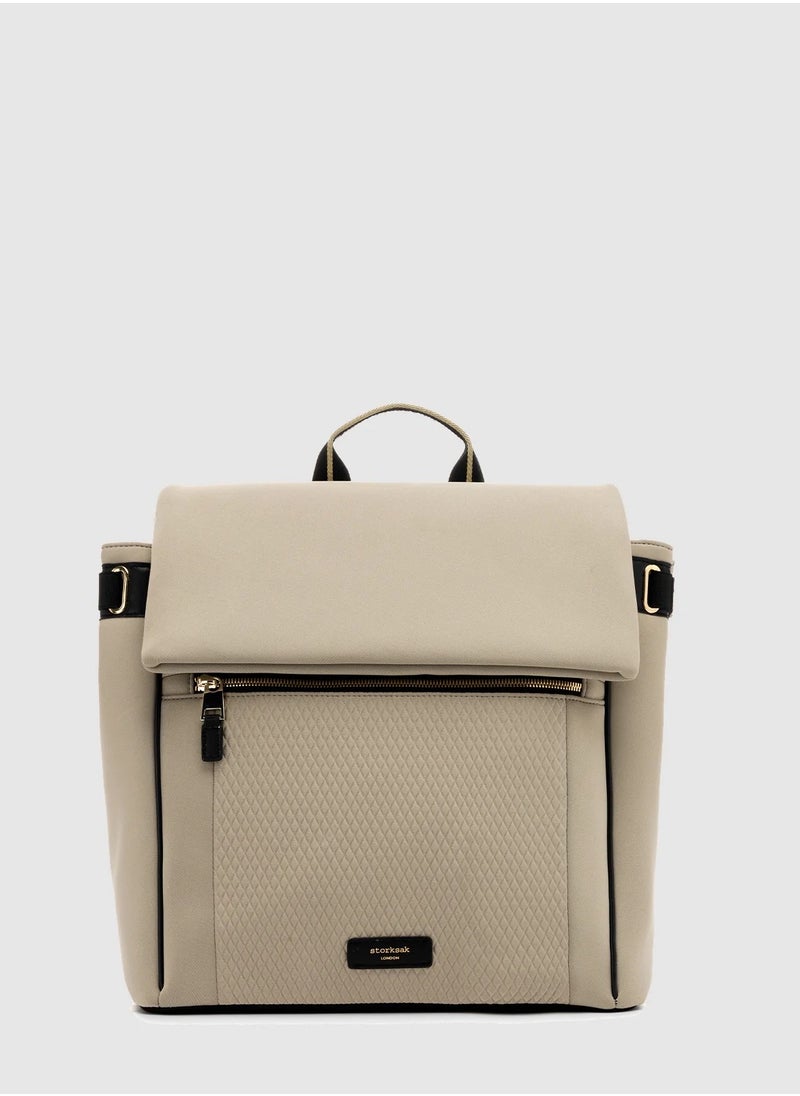 storksak St James Scuba Taupe with Gold  - Image 2