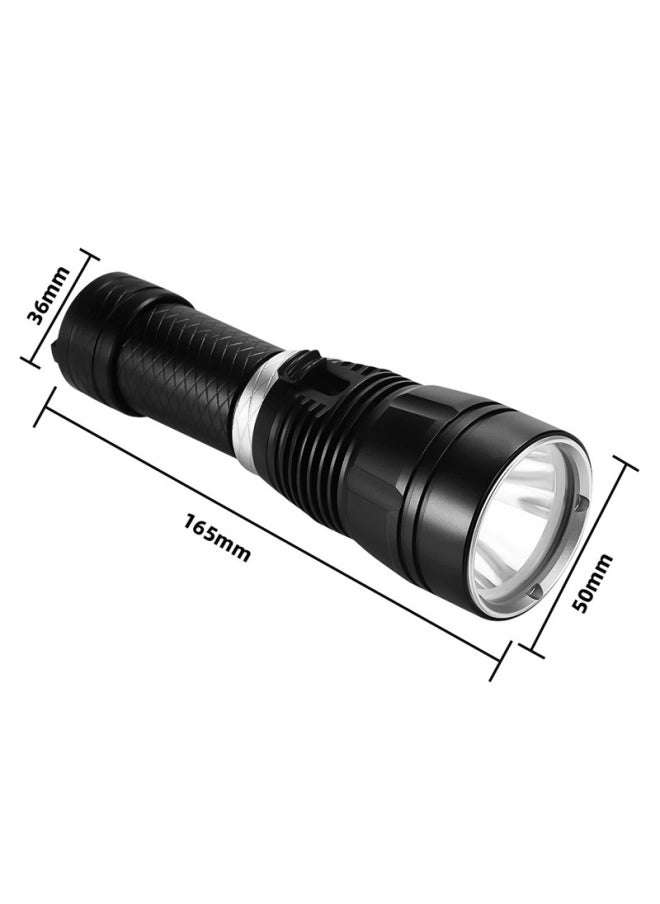 Generic - T6 Diving Flashlight Rechargeable Underwater Lighting Driving L2 Tactical Flashlight Aluminum Alloy Diving Lamp-Product Specifications:T6 Diving Flashlight+1*26650+charger+gift Box - Image 1