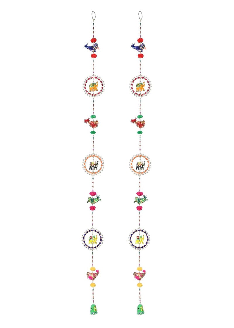 Prapti Handicrafts Prapti Handicrafts Wall HangingDoor Latkan for Home DecorDiwali Items2Sparrow with Rings - Image 1