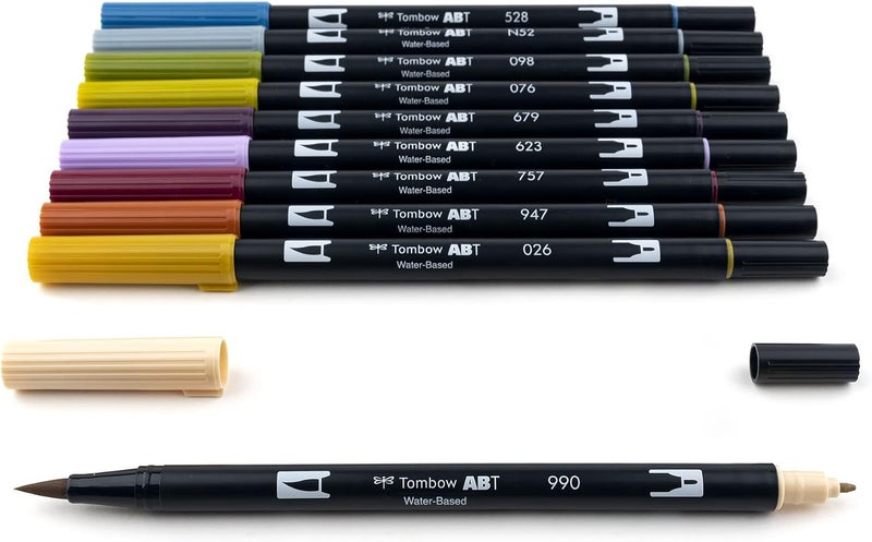 Tombow 56186 Dual Brush Pen Art Markers, Muted, 10-Pack. Blendable, Brush and Fine Tip Markers - Image 3