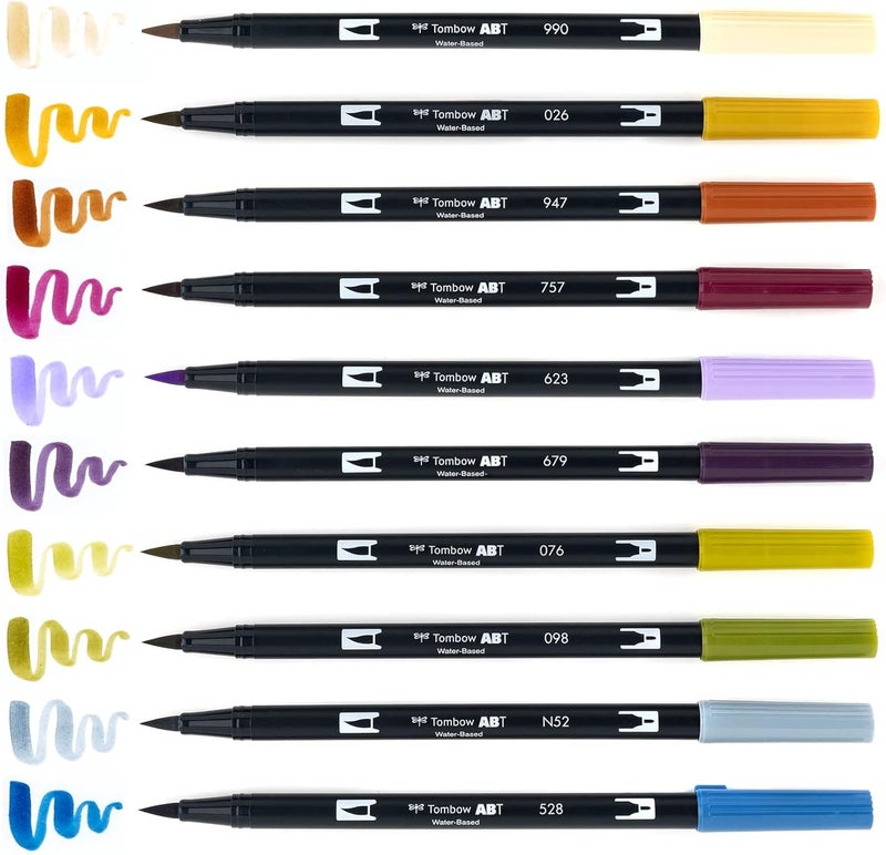 Tombow 56186 Dual Brush Pen Art Markers, Muted, 10-Pack. Blendable, Brush and Fine Tip Markers - Image 5