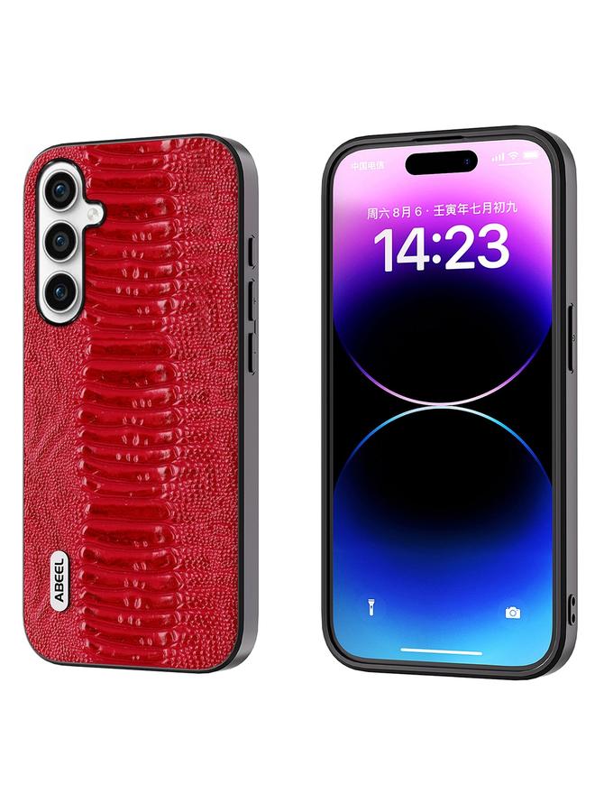 S-TOP Case For Samsung Galaxy S23 FE 5G ABEEL Genuine Leather Weilai Series Phone Case - Image 1
