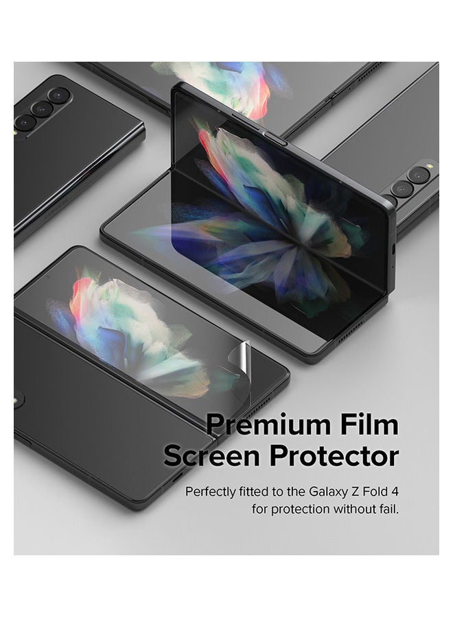 NIBEMINENT Samsung Galaxy Z Fold 4 5G 2022 Dual Easy Film Back & Front Screen Protector Clear - Image 3