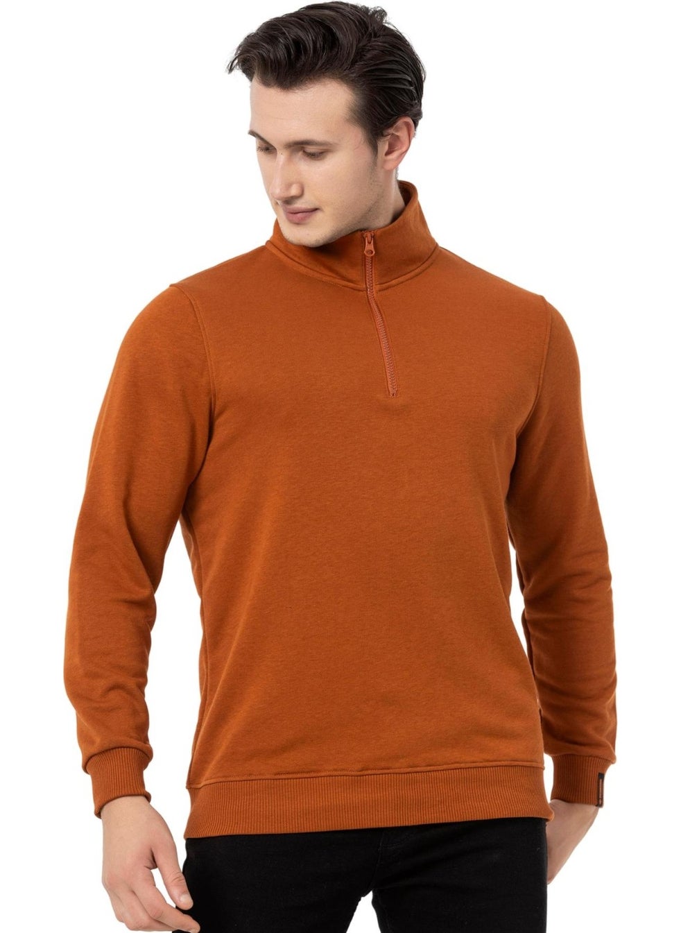 Scooter  Half Zipper Tile Men's Sweatshirt M1519TKR  - Image 3