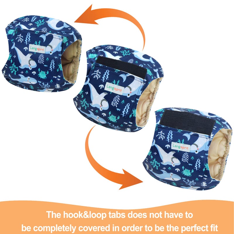 Langsprit Male Belly Bands for Dogs (Pack of 3) - High Absorbing Dog Wraps Male Washable - Reusable Dog Diapers (Sloth,Whale,Dinosaur, X-Large) - Image 5
