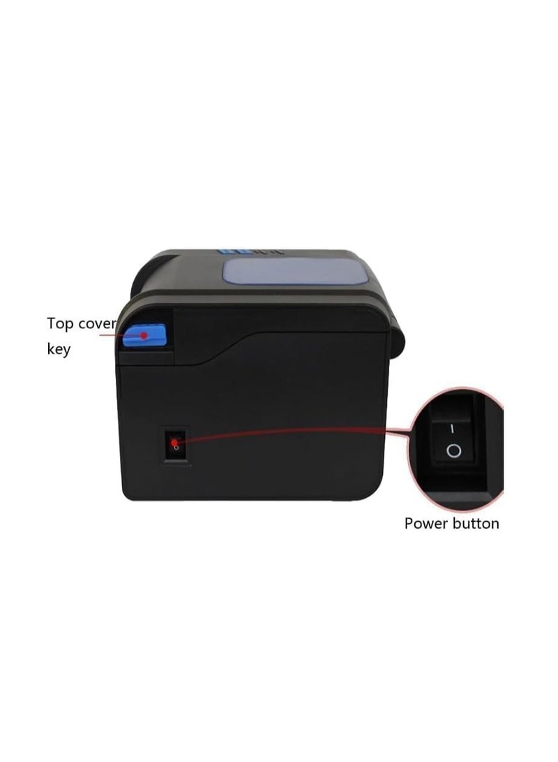 Thermal Barcode Sticker Printer -370B | High-Speed Printing for Large Batches | Black  - Image 3