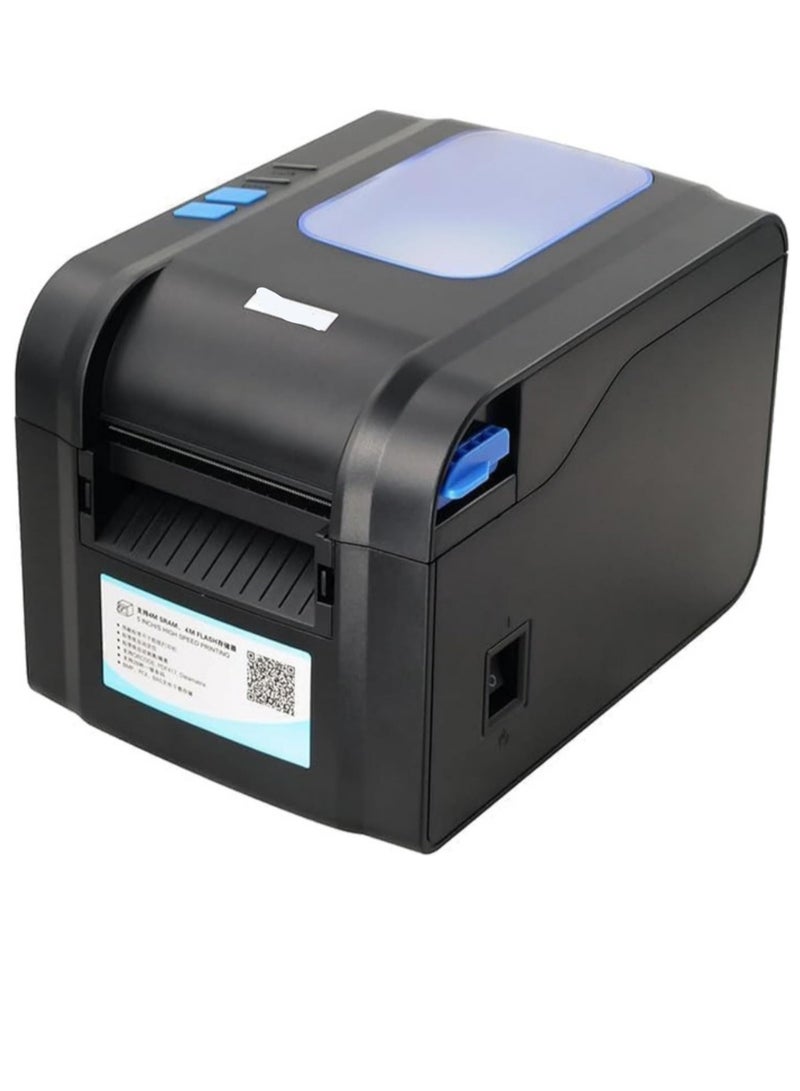 Thermal Barcode Sticker Printer -370B | High-Speed Printing for Large Batches | Black  - Image 1