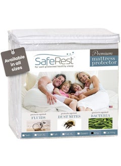 SafeRest King Size Premium Hypoallergenic Waterproof Mattress Protector - Vinyl Free  - Image 1