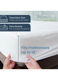 SafeRest King Size Premium Hypoallergenic Waterproof Mattress Protector - Vinyl Free  - Image 4