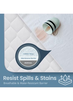 SafeRest King Size Premium Hypoallergenic Waterproof Mattress Protector - Vinyl Free  - Image 2