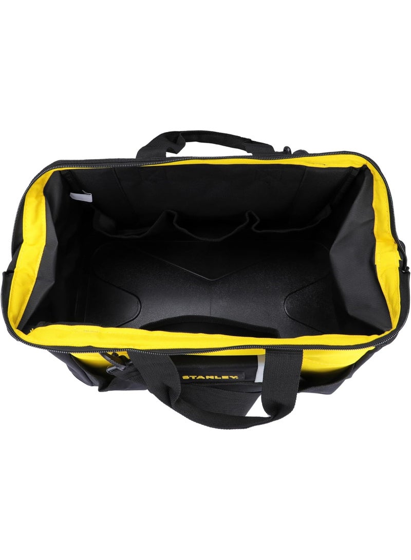 Stanley Open-Mouth 16" Tool Bag (STST516126) – Heavy-Duty Waterproof Tool Organizer with Reinforced Base & Adjustable Shoulder Strap - Image 3