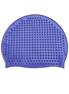 Dolphin Bubble Swimming Cap Silicone Waterproof For Adult, Blue  - Image 4
