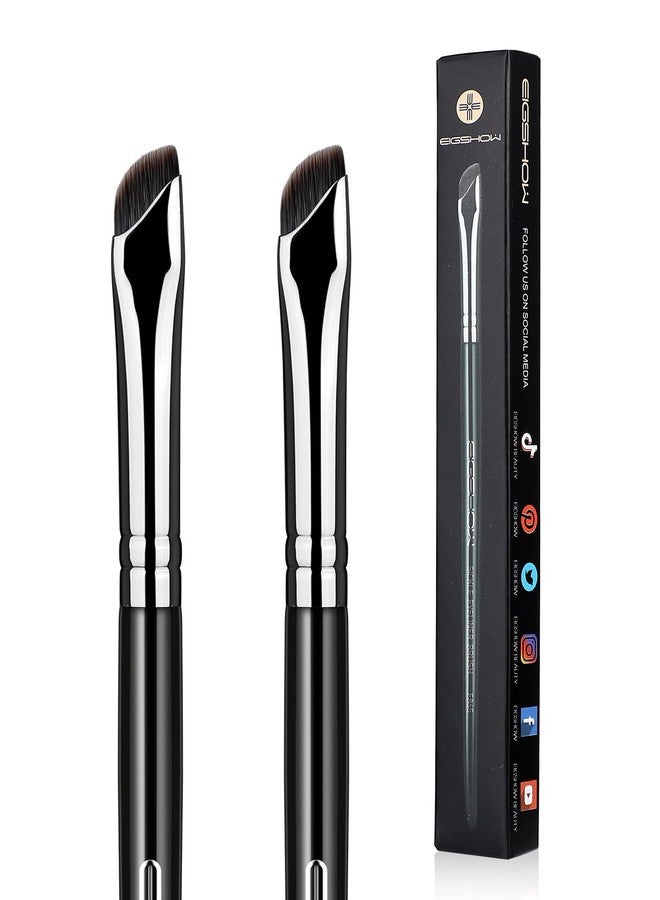 EIGSHOW Eyeliner Brush Gel Eyeliner Makeup Brush for Precise Eye Liner Eyebrow Eyelid Ultra Thin with Curved Bristle (E865 2Pieces) - Image 1