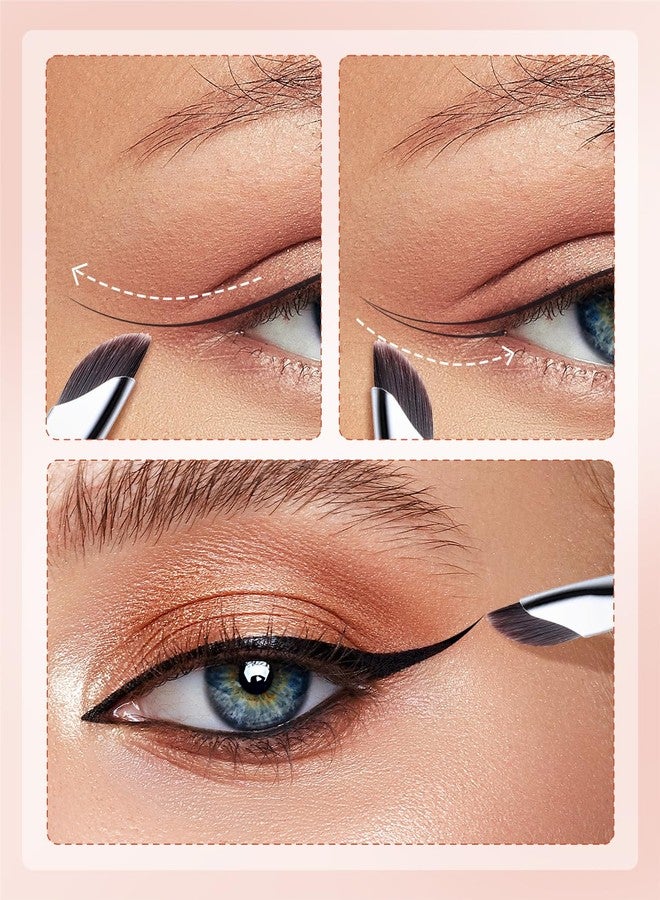 EIGSHOW Eyeliner Brush Gel Eyeliner Makeup Brush for Precise Eye Liner Eyebrow Eyelid Ultra Thin with Curved Bristle (E865 2Pieces) - Image 4