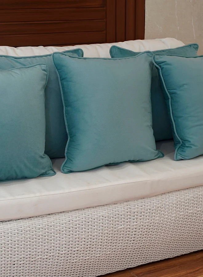 sanskrutihomes sanskrutihomes Blue Velvet Plain Cushion Cover