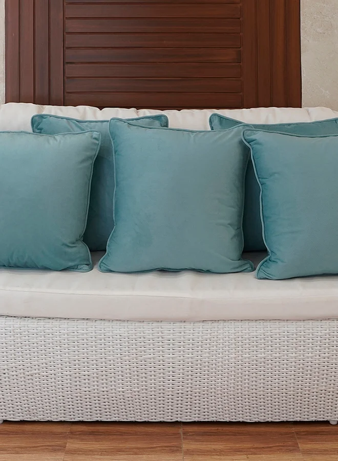 sanskrutihomes sanskrutihomes Blue Velvet Plain Cushion Cover