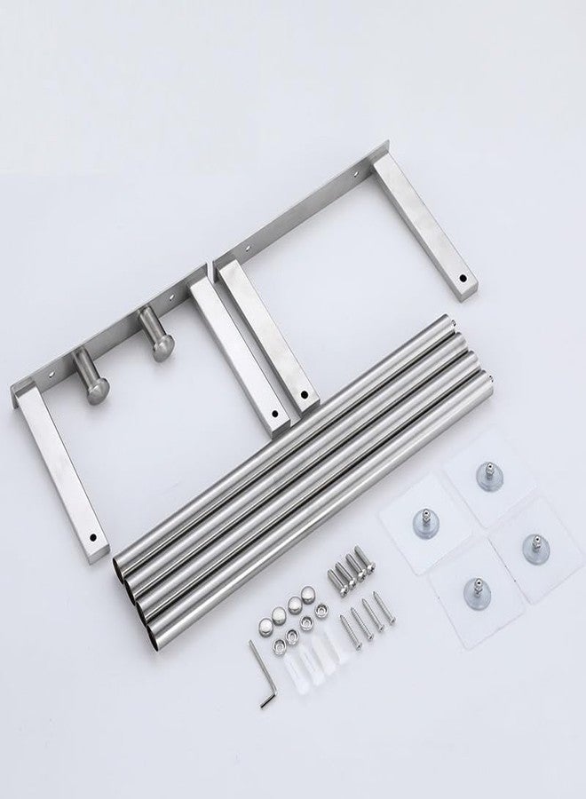 YWHWLX Bathroom Towel Rack for Rolled Towels, Wall Mounted Towel Storage Rack for Bathroom Organization, Stainless Steel Towel Storage Holder Can Holds Up to 6 Large Bath Towels (Gold) - Image 3