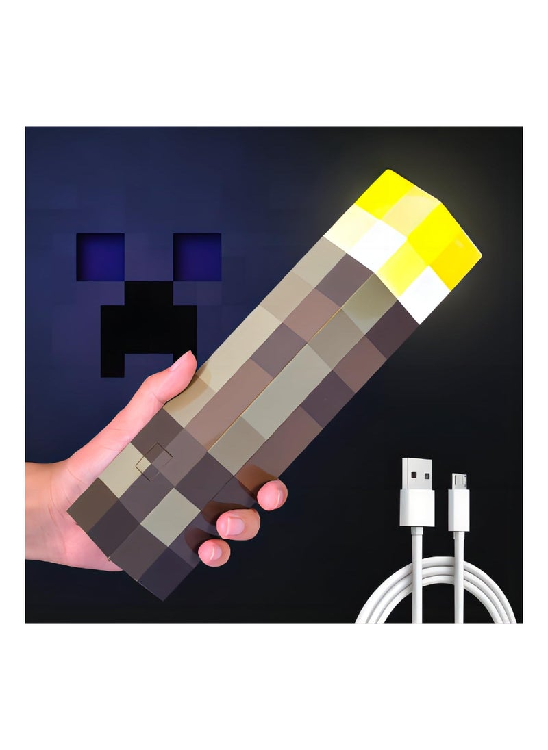 Generic Torch Light with Wall Mountable, 11 Inch LED Night Light, USB Rechargeable for Torch Lamp, Handheld for Nightstand Lamp Kid's Bedroom Living Gaming Room Decoration, for Costume Cosplay Role Play  - Image 1