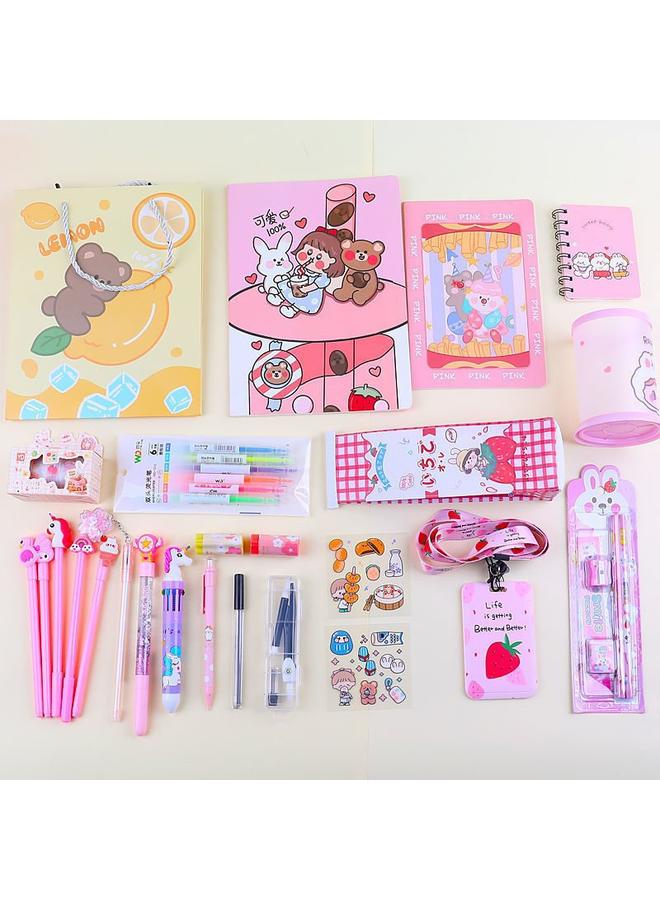 Bluejw Girls' Stationery Suit Gift Bag Girls' School Supplies Children's Holiday Gift Hand Book Gift Box Birthday Gift - Image 1