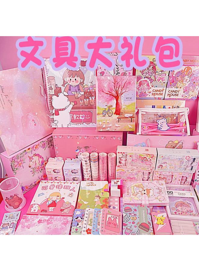 Bluejw Girls' Stationery Suit Gift Bag Girls' School Supplies Children's Holiday Gift Hand Book Gift Box Birthday Gift - Image 4