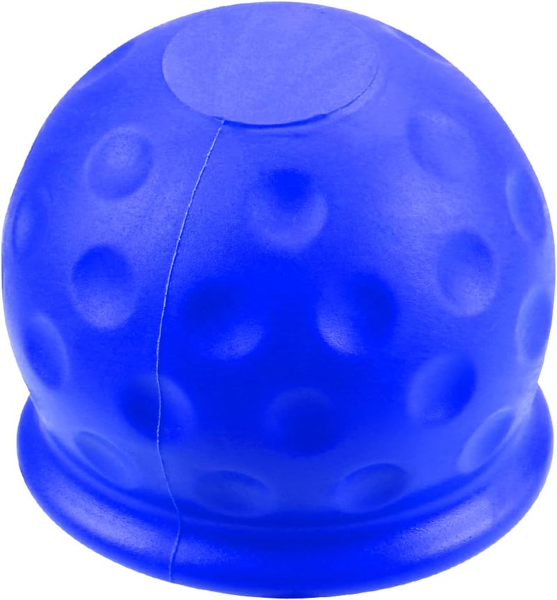 Rumyve 1-Piece Trailer Hitch Ball Cover - Abrasion-Resistant and Dust-Proof - Soft Rubber Tow Bar Cover 50mm (Blue) - Image 1