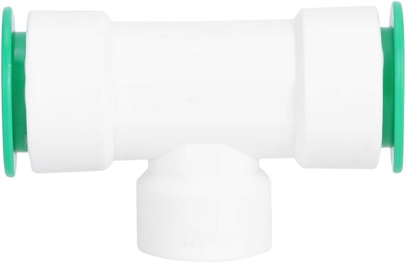 PPR Plastic PushIn Water Pipe Tee Connector 32mm with 3/4 Female Thread - Durable Plumbing Fitting, Quick Insert Connection, Ideal for Home Improvement - Image 1
