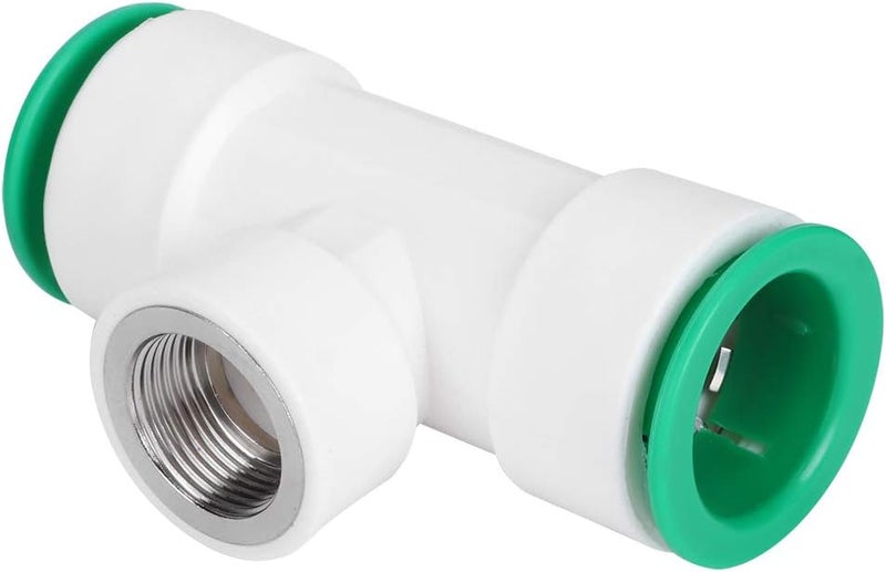 PPR Plastic PushIn Water Pipe Tee Connector 32mm with 3/4 Female Thread - Durable Plumbing Fitting, Quick Insert Connection, Ideal for Home Improvement - Image 3