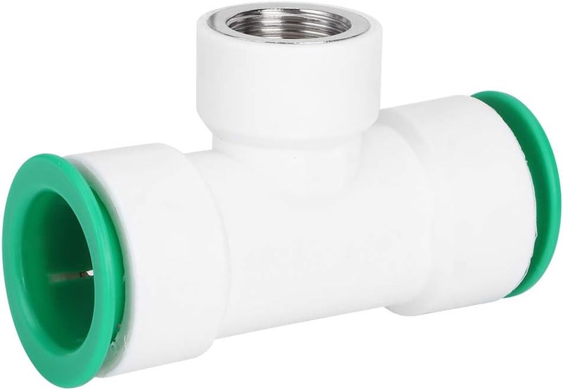 PPR Plastic PushIn Water Pipe Tee Connector 32mm with 3/4 Female Thread - Durable Plumbing Fitting, Quick Insert Connection, Ideal for Home Improvement - Image 4