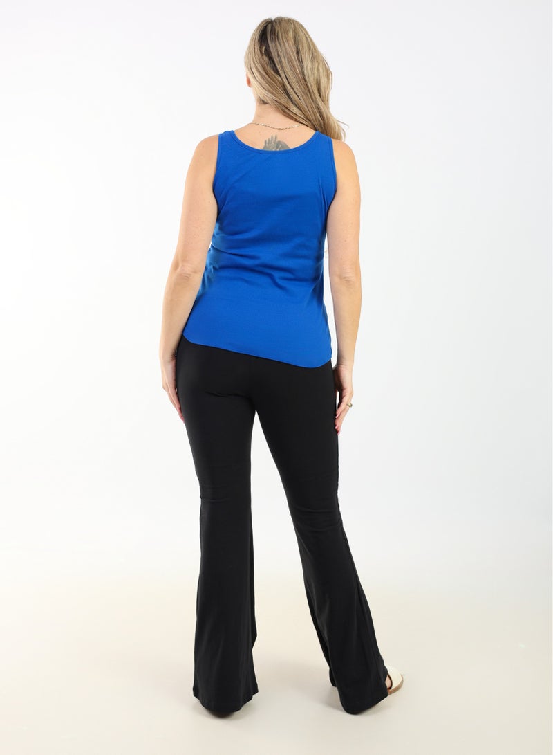 zecotex  Sleeveless Blue Pajama Set | Comfortable Viscose Sleepwear | Lightweight Fabric for Ultimate Comfort | Elegant Women's Loungewear"  - Image 5