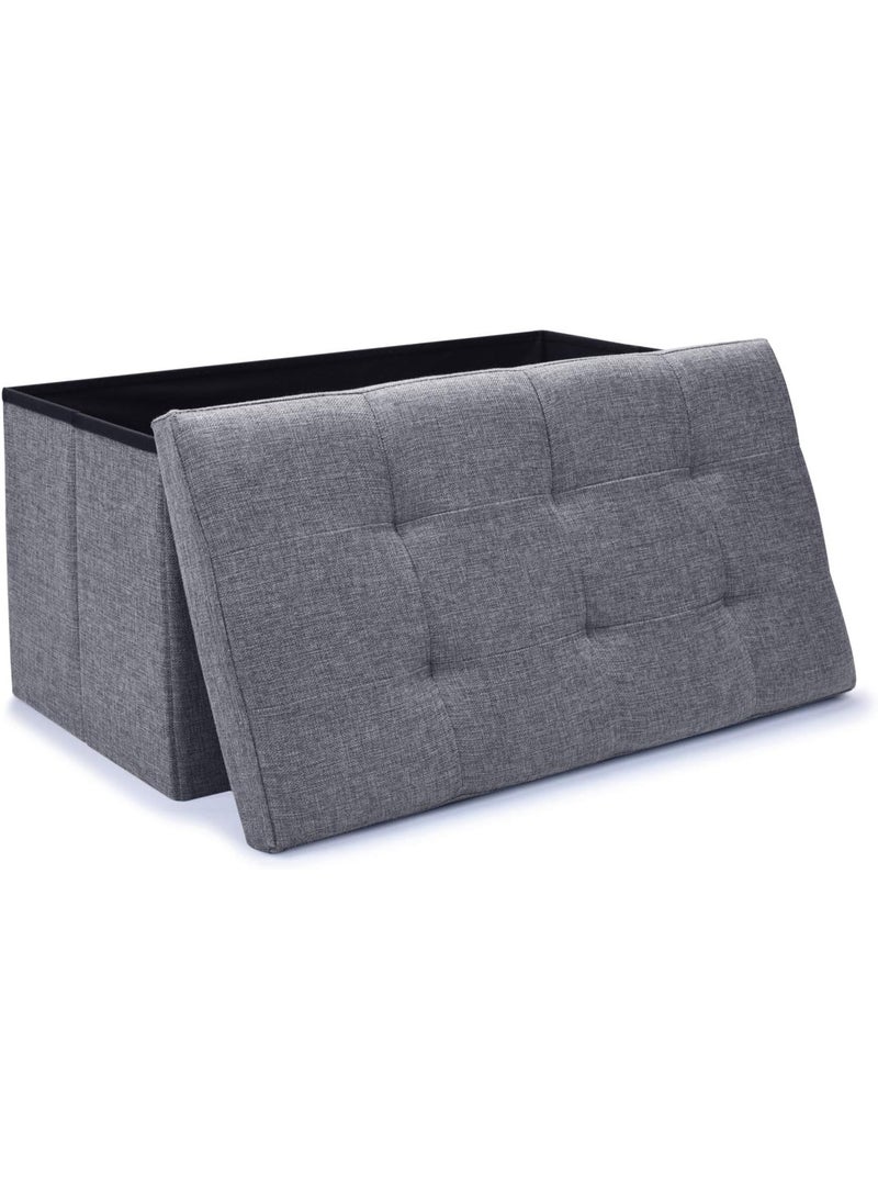 مقعد عثماني قابل للطي مقاس 30 بوصة مسند للقدمين قابل للطي أريكة مسند للقدمين لغرفة المعيشة مع مقعد مبطن لمدخل غرفة النوم - Image 5