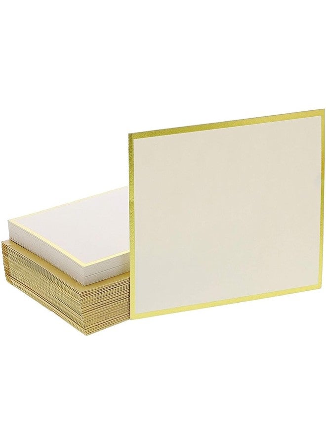 Sustainable Greetings 48 Pack Blank Invitation Cards and Envelopes Gold Foil Border 5 x 7 Inches - Image 2