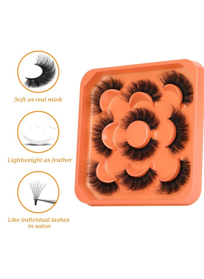 Winifred Mink Lashes Fluffy False Eyelashes 3D Full Volume 18Mm Thick Fake Lashes Natural Look Like Eyelash Extensions 5 Pairs Lash By Winifred - Image 2