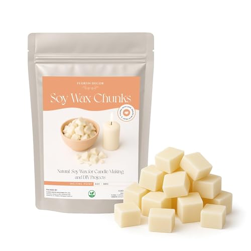 Floryn Decor® - 100% Pure Soy Wax for Candle Making | Natural Soy Wax | Vegetable Wax for Candle Making (Pack of 1 Kg) - Image 1