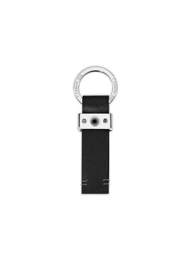 CERRUTI 1881 Cerrutis Black Genuine Leather Keyring For MenCEPR06877M-BLK