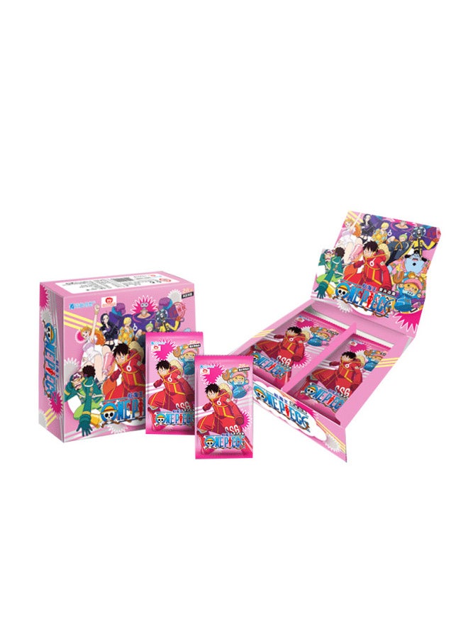 Bachaka One Piece Strong Attack Shocking Listed A Variety Of Fun Playing Cards Blind Box Unpacking Animation Peripherals-Color:Qiqu Chuangyi One Piece Egg Head Island Chapter 2 Yuan 5 Bombs, 30 Packs In A Box, 5 Sheets In A Pack  - Image 1