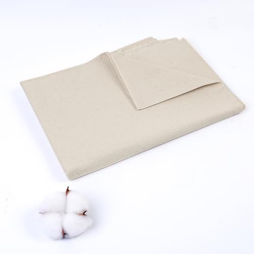 UBCGOTT 100% Cotton Muslin Fabric, 60 Inch X 1 Yard Unbleached Muslin Linen Fabric by The Yard, Draping Fabrics Suitable for Sewing Embroidery, Crafts Material,Garments (Natural) - Image 1