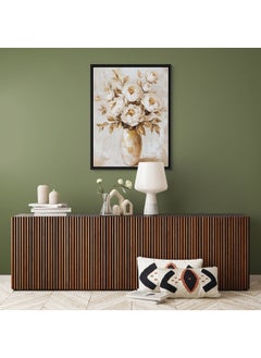 Art Decor Art Decor Framed Canvas Wall Art of Flower Pot Botanical Flower Vase Modern Floral Art Print Portrait Wall Décor for Living Room Bedroom Office Studio Home Décor and Gifting  - Image 2