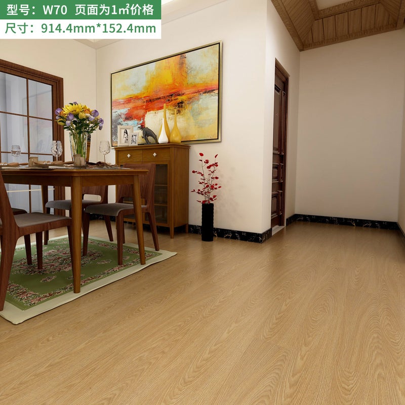 Floor pvc cement floor bedroom wood floor self-paved thickened waterproof wear-resistant floor leather rental house living room W70 