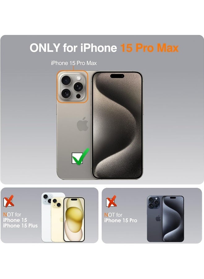 حافظة جلدية لـ iPhone 15 Pro Max، حافظة أعمال فاخرة من PU مع فتحة شعار، حافظة رجالية رفيعة ذات تصميم عالي الجودة مع قبضة مضادة للانزلاق. - Image 2