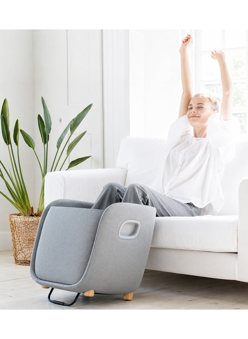 Nourest VibeX Foot & Calf Massager with Heat, Air Compression, Triple Massage Rollers, Vibration & Detachable Wireless Back Massager, 3 Modes & 3 Intensities – Grey - Image 4