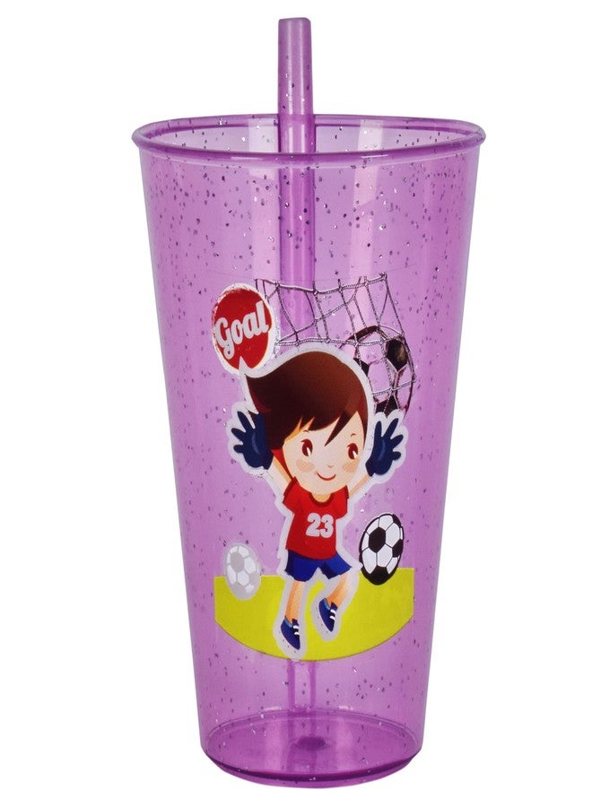 faas Cartoon Water Glass/Glitter Sipper Glass Tumbler/Sipper with Straw for Kids/Children, Multicolor 250 ml Sipper (Multicolor) (6) - Image 5