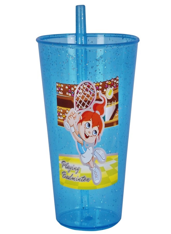 faas Cartoon Water Glass/Glitter Sipper Glass Tumbler/Sipper with Straw for Kids/Children, Multicolor 250 ml Sipper (Multicolor) (6) - Image 4