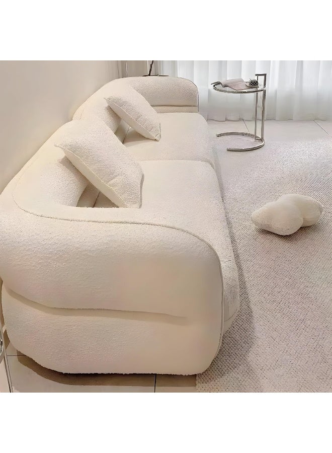 Comfynest Comfynest Contemporary Tuxedo Arm Sofa In White  - Image 3