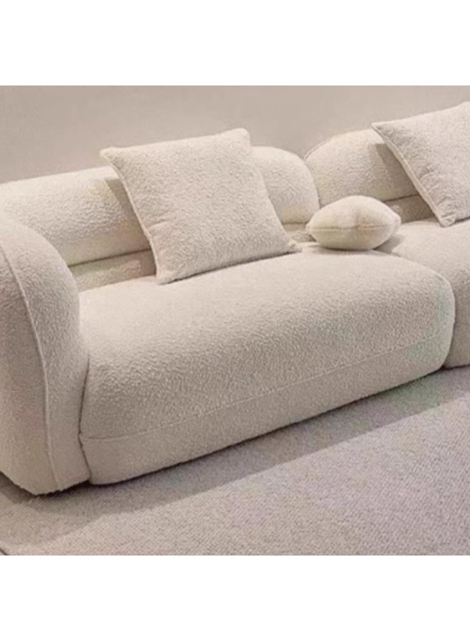 Comfynest Comfynest Contemporary Tuxedo Arm Sofa In White  - Image 4
